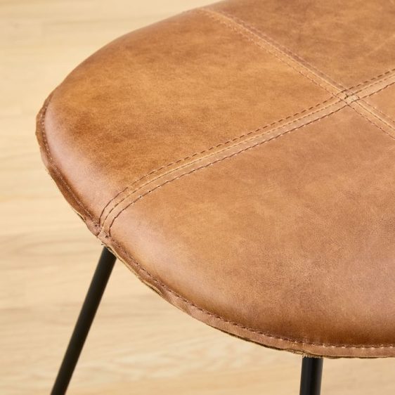 slope leather backless counter stool