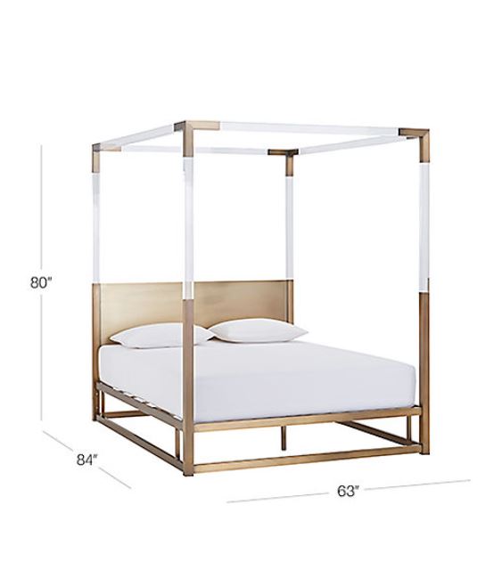 Acrylic Canopy  Bed Cre8 NYC