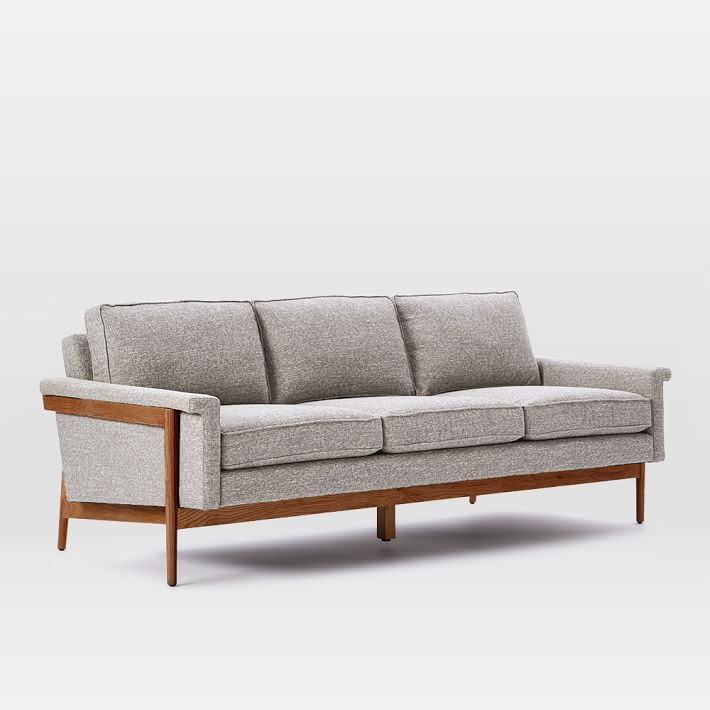 Wood Frame Sofa 82 Cre8 Nyc, Exposed Wood Frame Leather Sofa