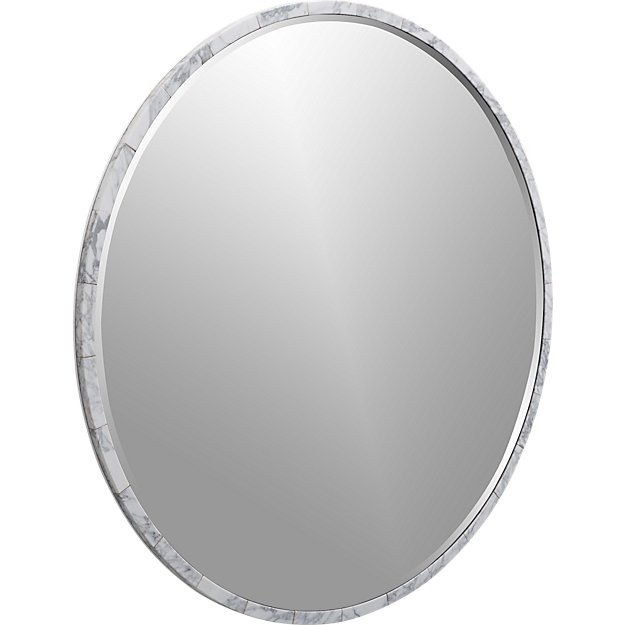 White Marble Wall Mirror Cre8 Nyc