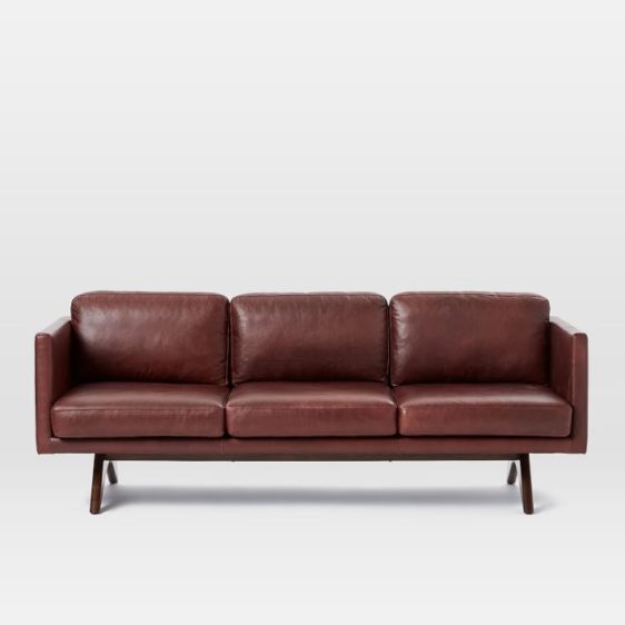 Down Filled Leather Sofa Cre8 Nyc, Down Filled Leather Sofa
