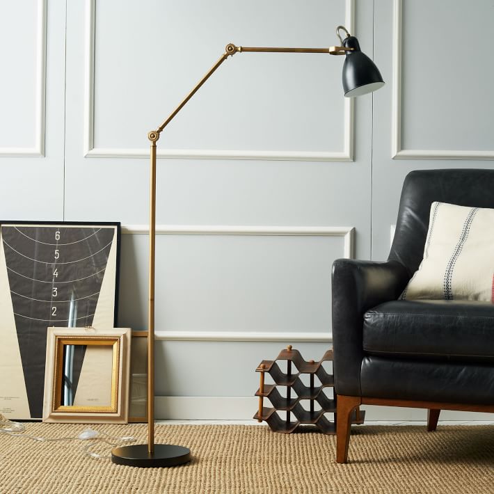 industrial task floor lamp