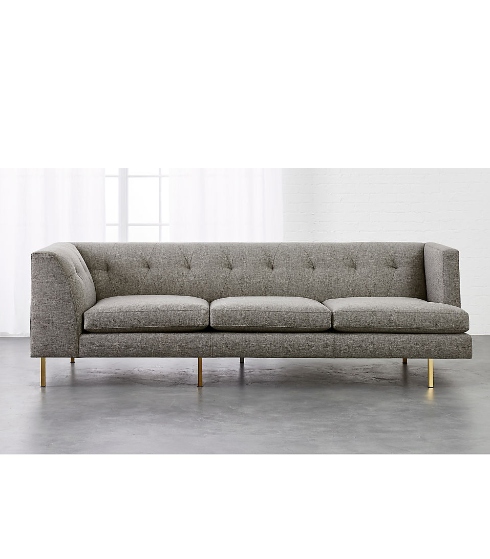 Sofa with online brass legs