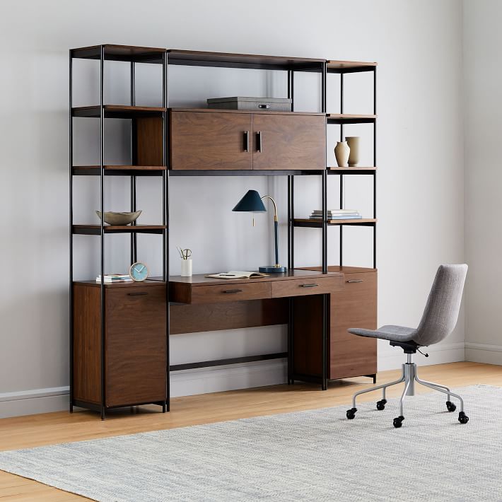 bookcase and desk set